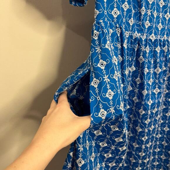 Rhode Dresses Rhode X Target Blue Eyelet Mini Dress Puff Sleeve Embroidered - Picture 10 of 10